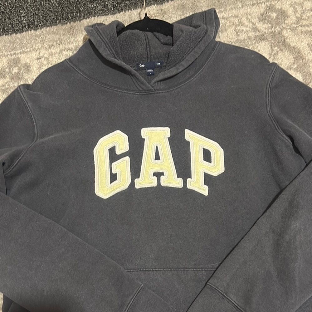GAP Gray Hoodie with Yellow Logo
